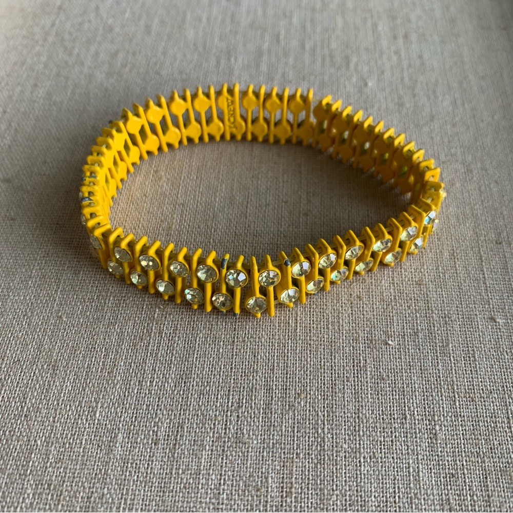 JCREW yellow jeweled stretch bracelet